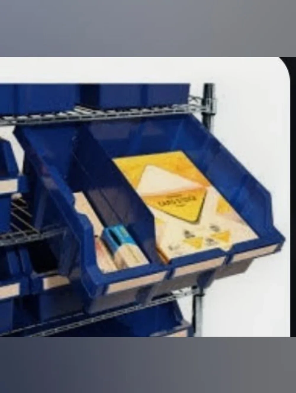 Blue Seville Classics Medium Storage Bin - Great For Lego Toys Home Organization